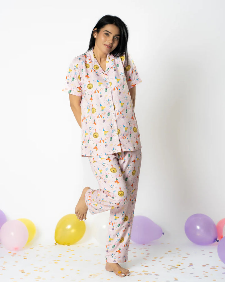 Jungle Bash Pajama set Women Nightwear Set