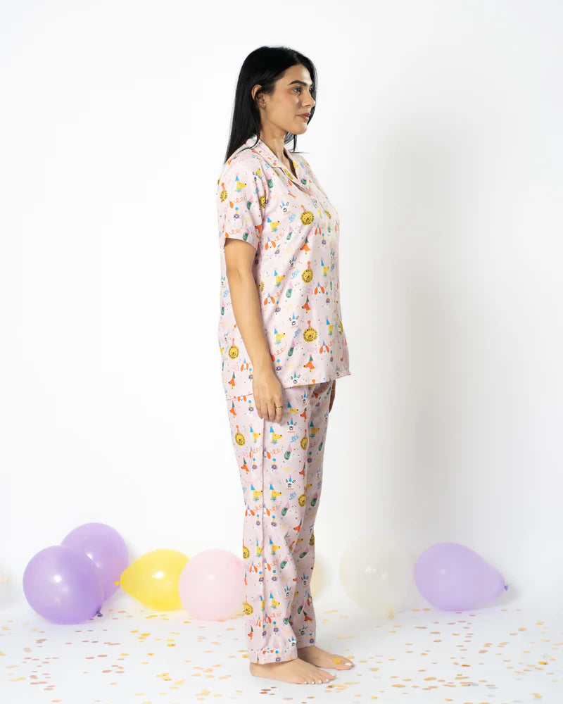 Load image into Gallery viewer, Jungle Bash Pajama set Nightwear Set
