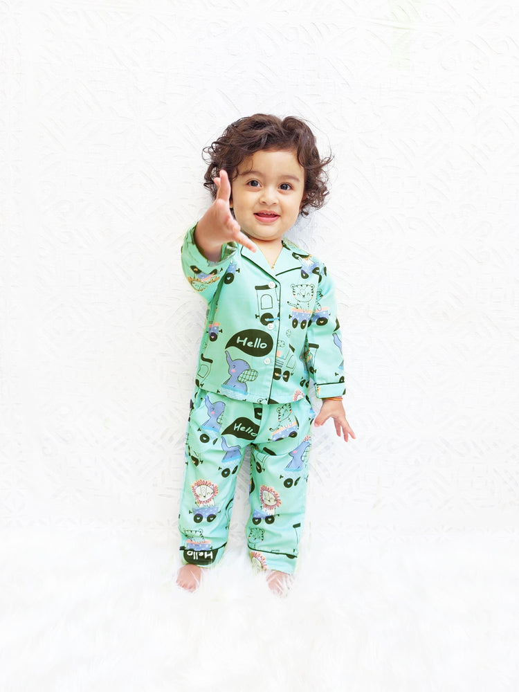 Load image into Gallery viewer, Hello Lion! Kids Nightwear Set
