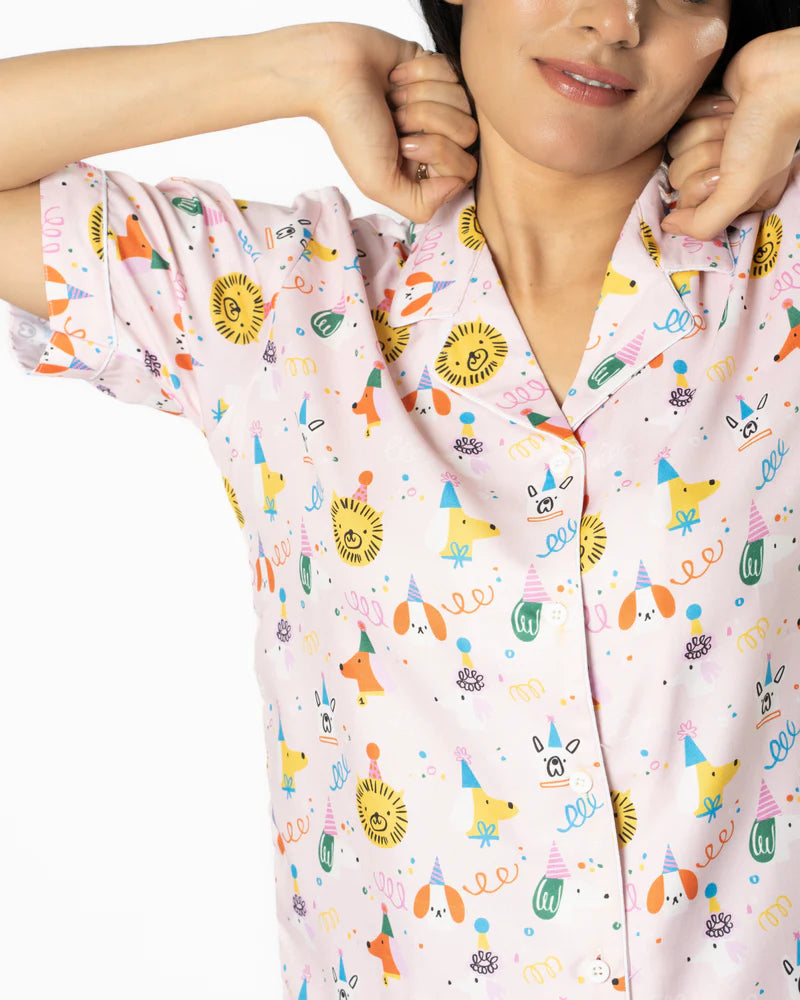 Load image into Gallery viewer, Jungle Bash Pajama set Nightwear Set
