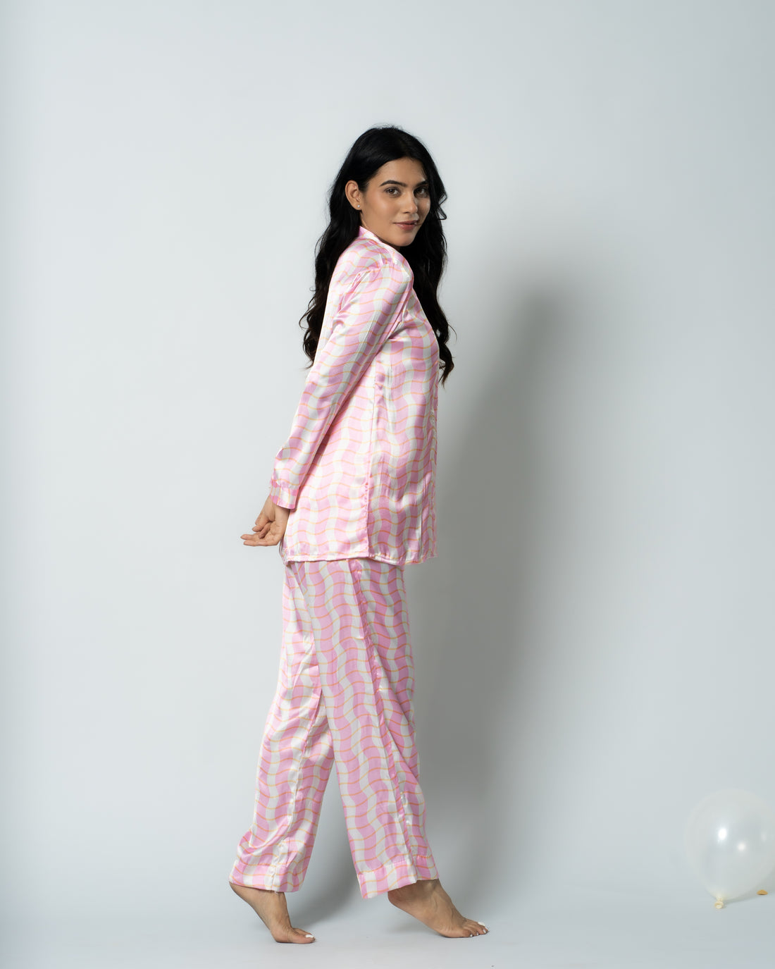 Pink Crush Satin Women Nightwear Set