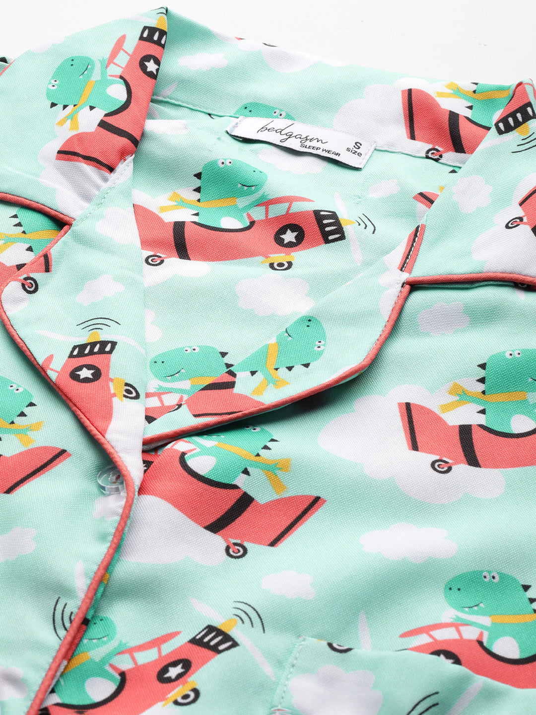 Flying Green Dino Nightwear Set