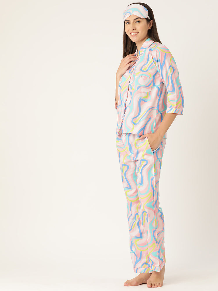 Load image into Gallery viewer, Swirl - Pajama Set Nightwear Set
