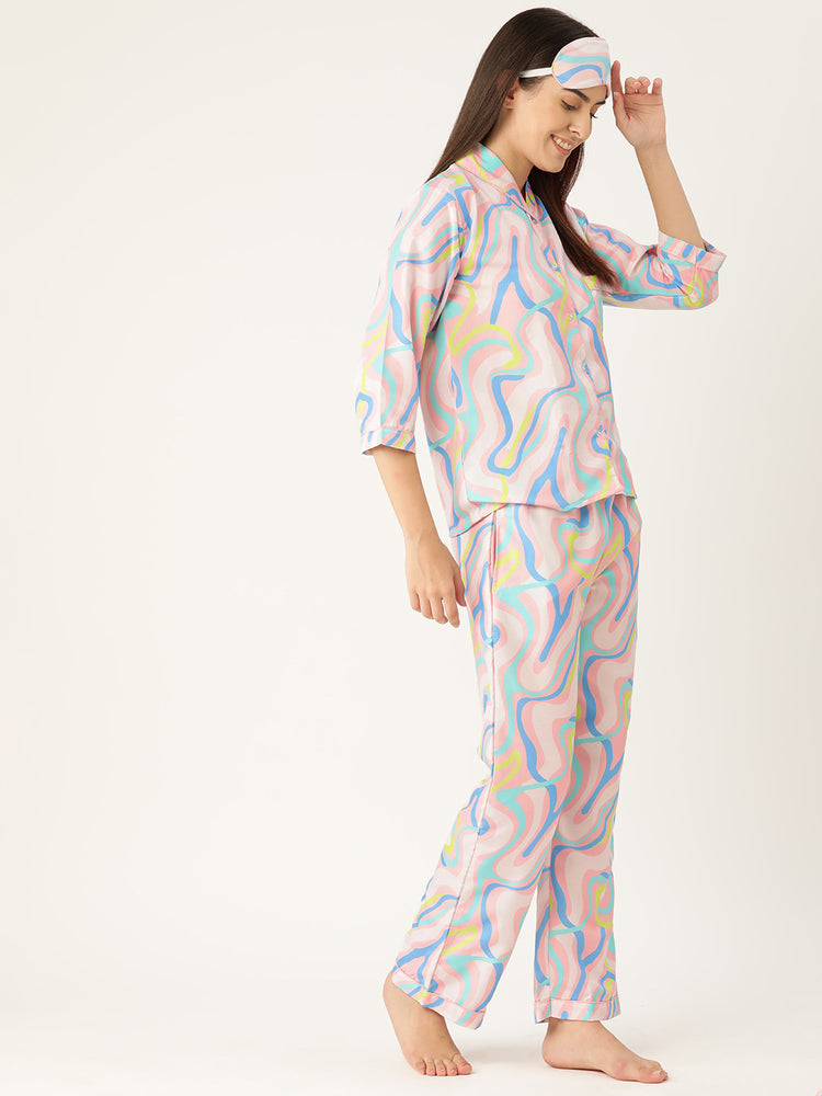 Load image into Gallery viewer, Swirl - Pajama Set Nightwear Set
