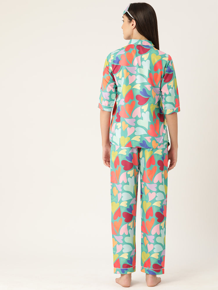Load image into Gallery viewer, All Hearts - Pajama Set Nightwear Set

