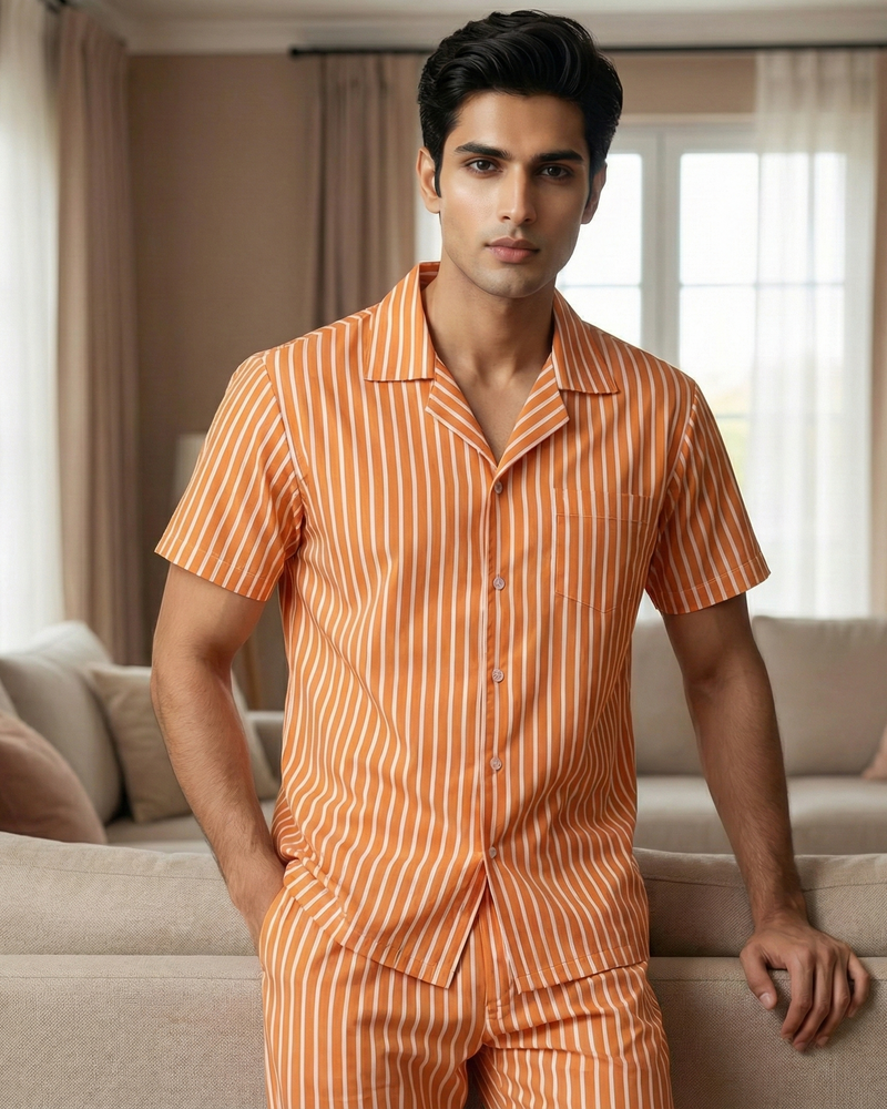 Load image into Gallery viewer, Amalfi Stripe Men's Nightwear Set
