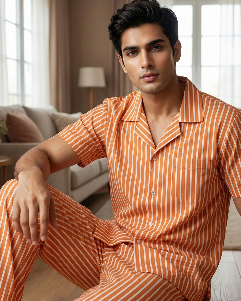 Load image into Gallery viewer, Amalfi Stripe Men's Nightwear Set
