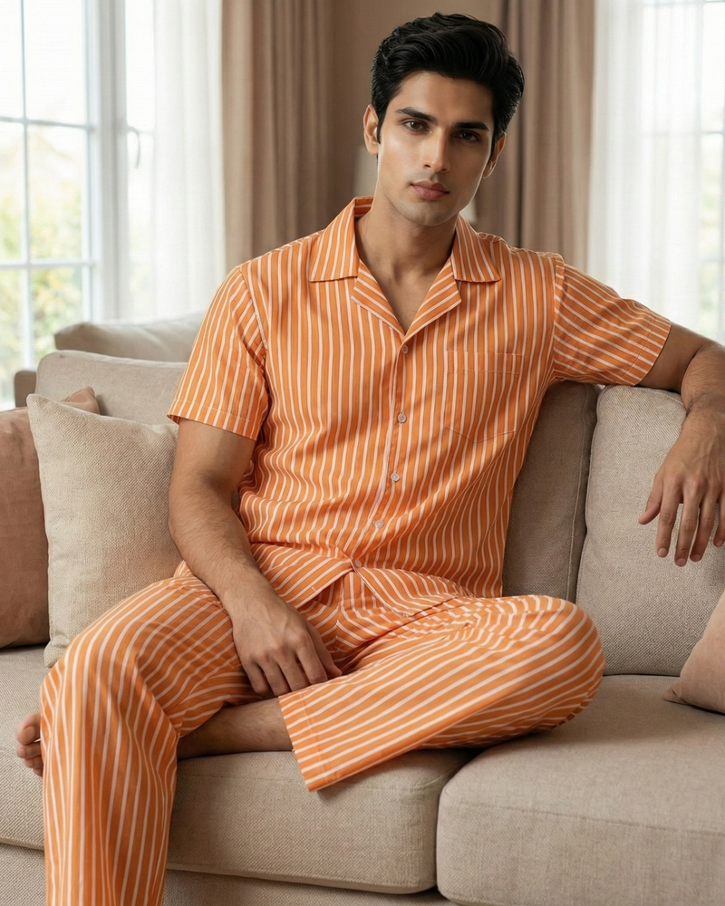 Load image into Gallery viewer, Amalfi Stripe Men's Nightwear Set
