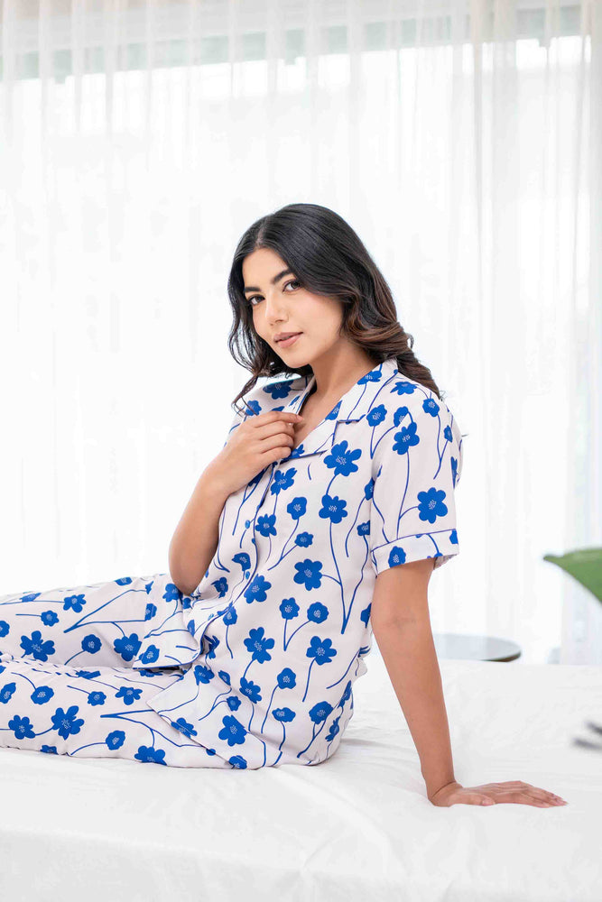 Load image into Gallery viewer, Blue Me Away Nightwear Set
