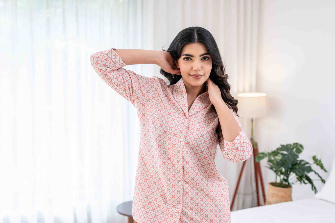 Blush Mosaic Women Nightwear Set