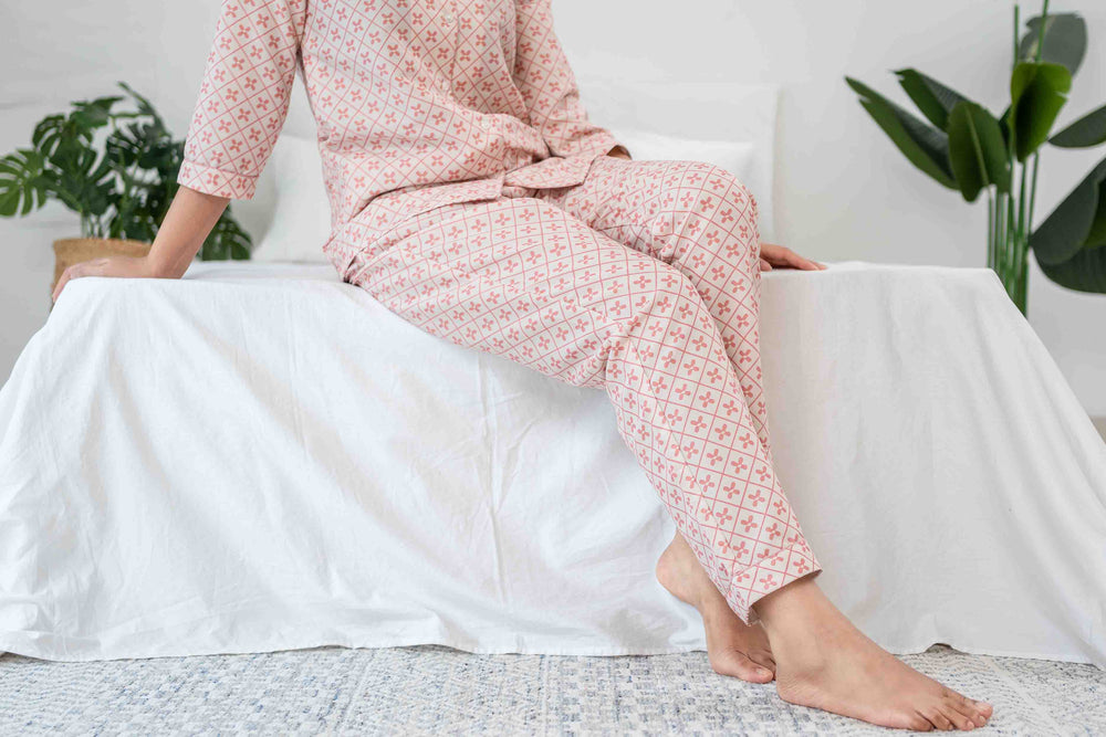 Load image into Gallery viewer, Blush Mosaic Nightwear Set

