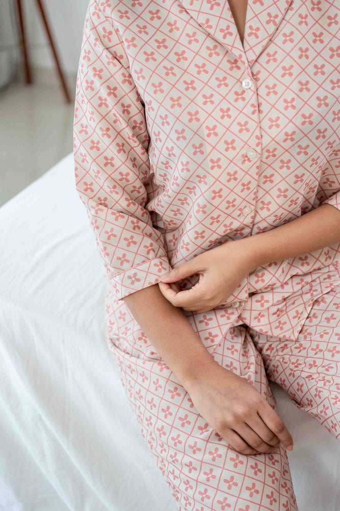 Load image into Gallery viewer, Blush Mosaic Nightwear Set
