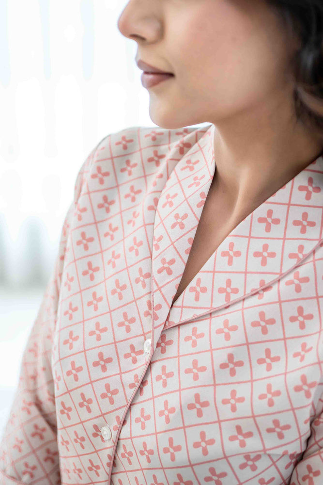 Load image into Gallery viewer, Blush Mosaic Nightwear Set

