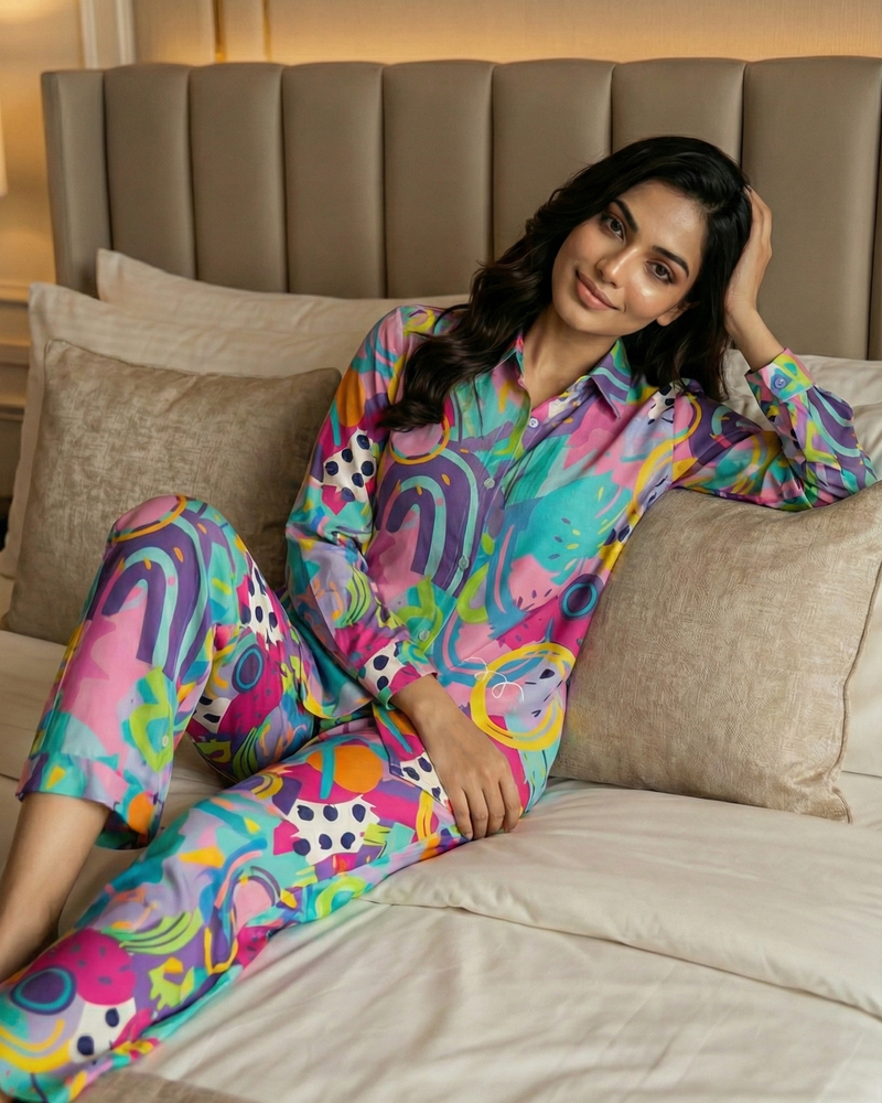Load image into Gallery viewer, Electric Dreams Nightwear Set
