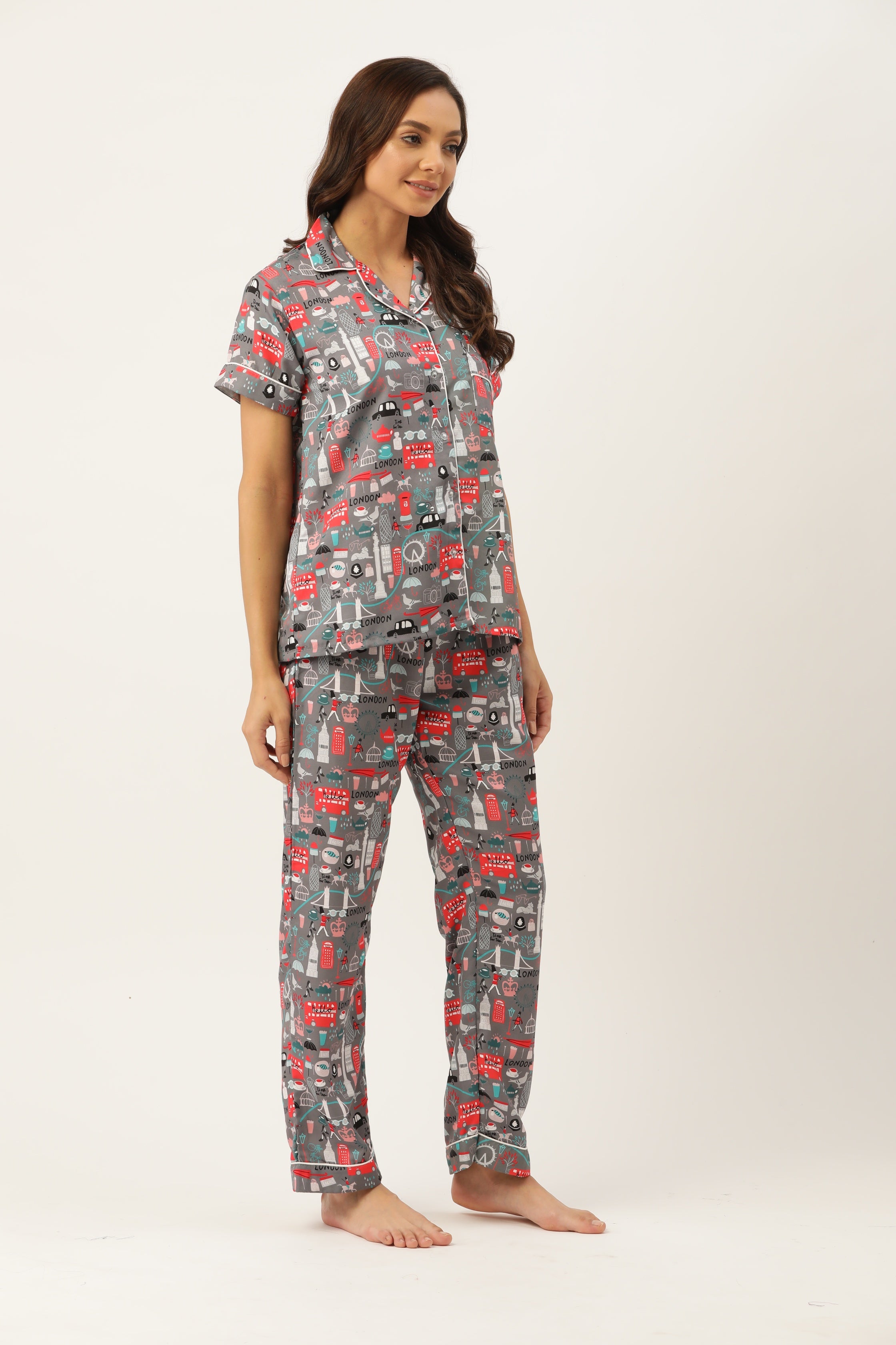 Hello London Women Nightwear Set
