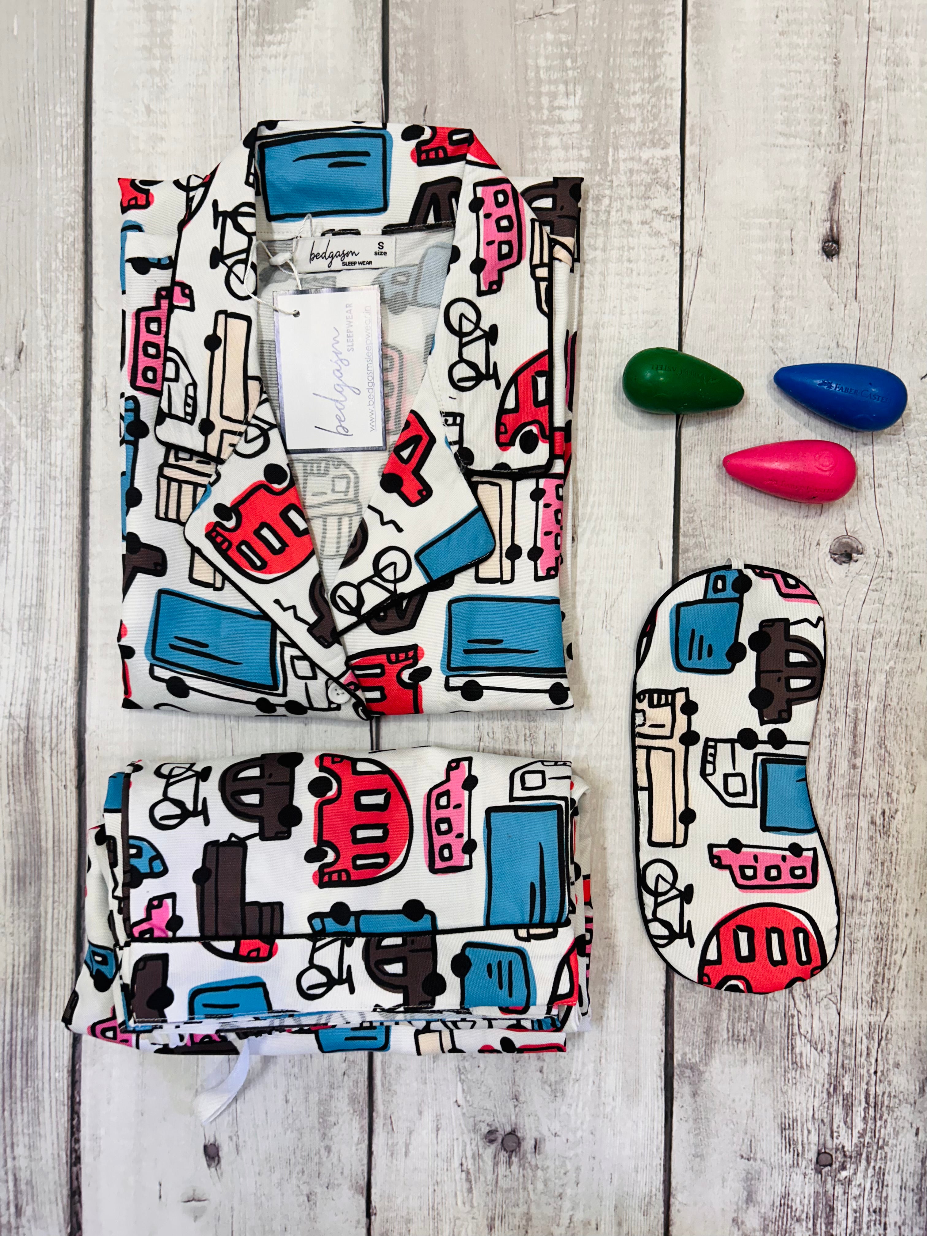 Traffic Jam Men Nightwear Set