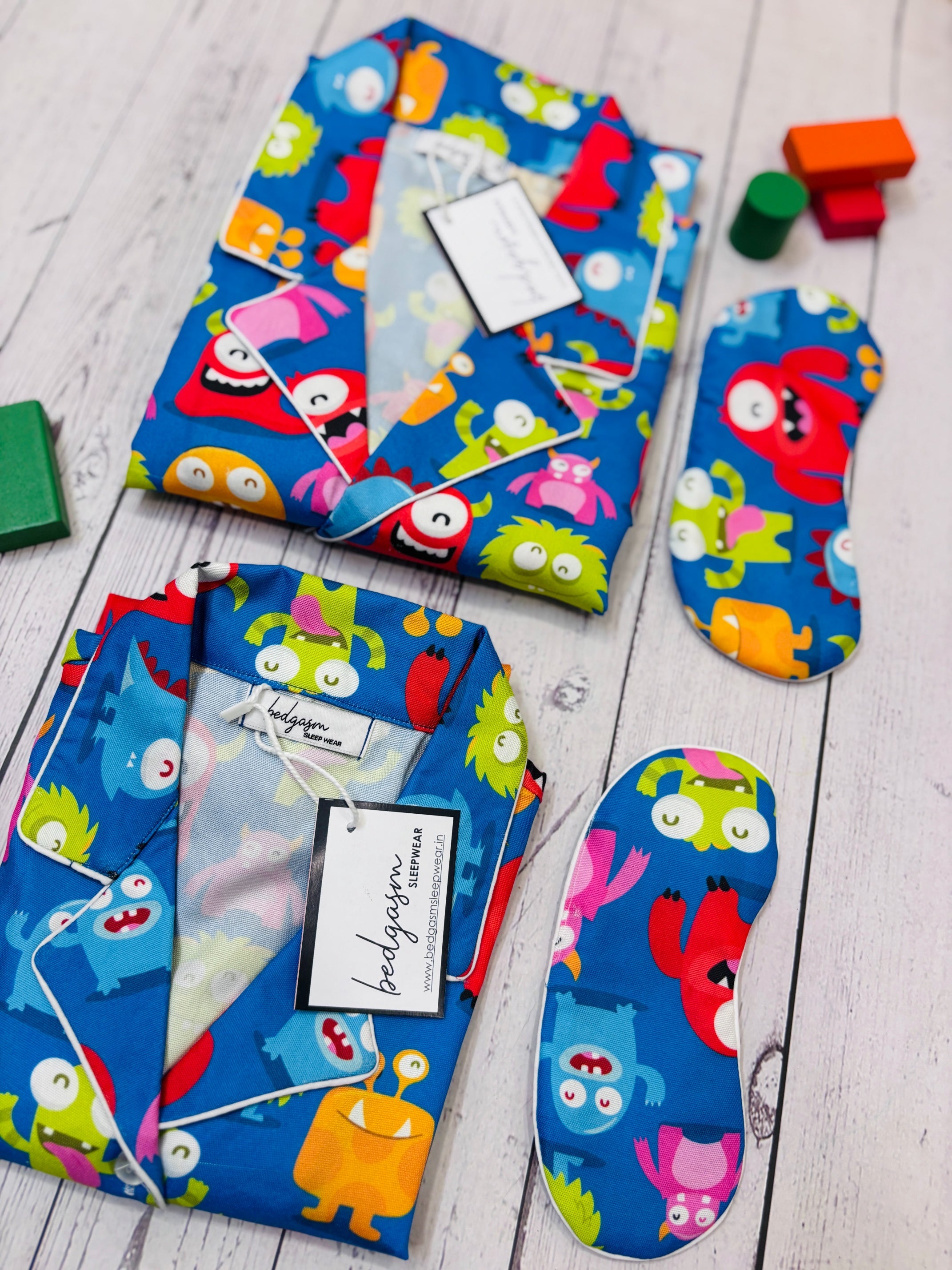 Happy Monster Couple Nightwear Set