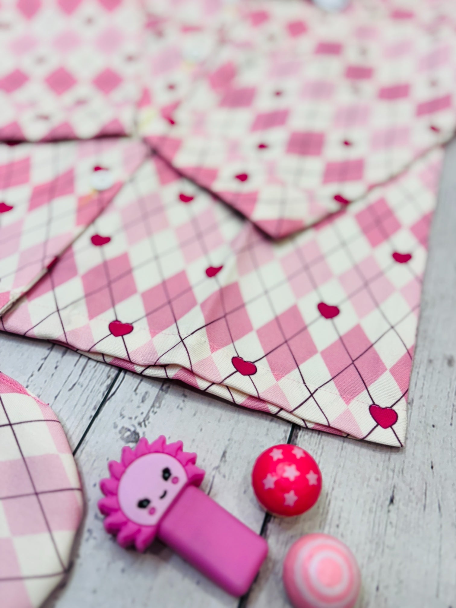 Gingham Heart Kids Nightwear Set