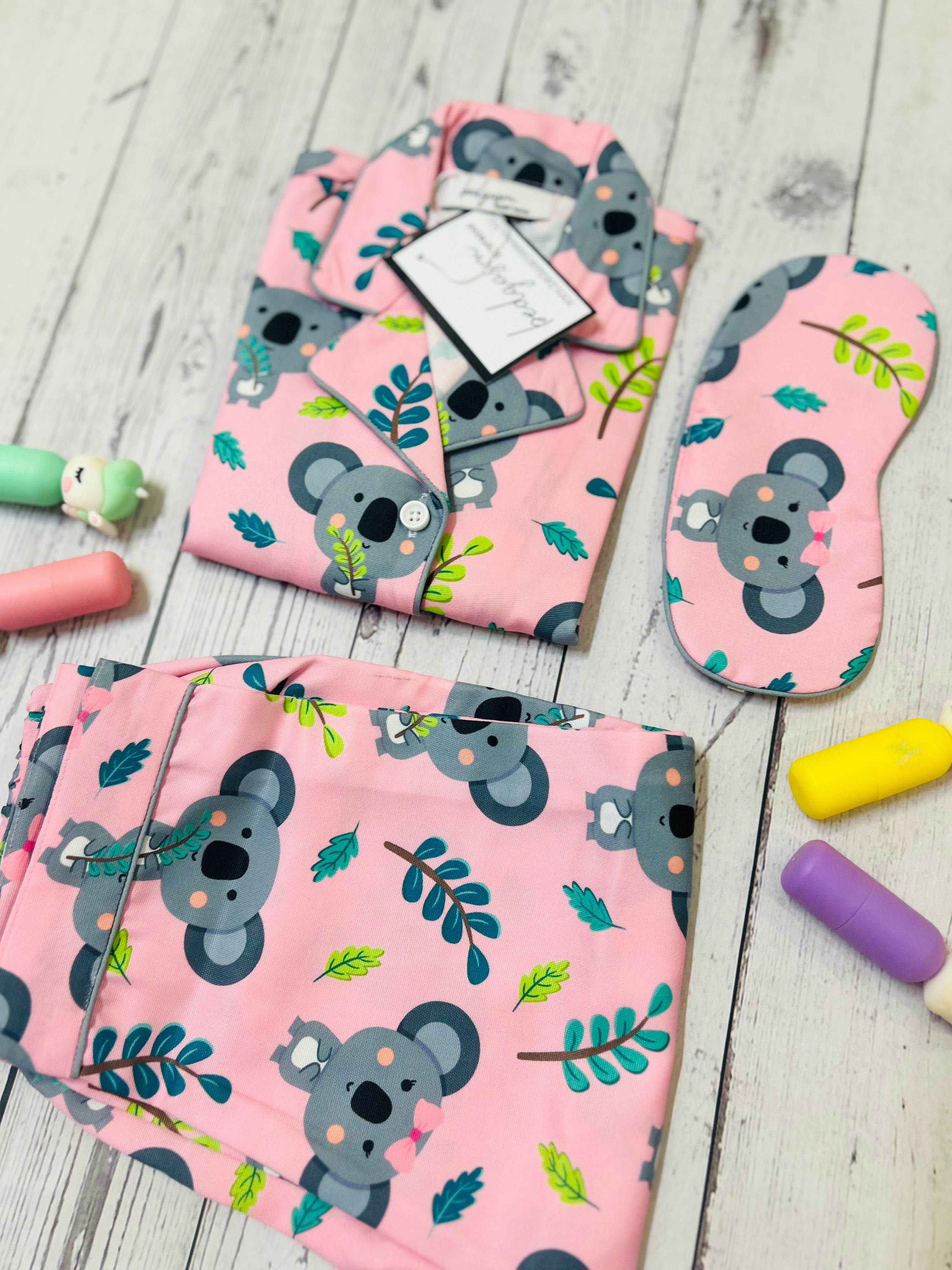 Koala in Pink Kids Nightwear Set