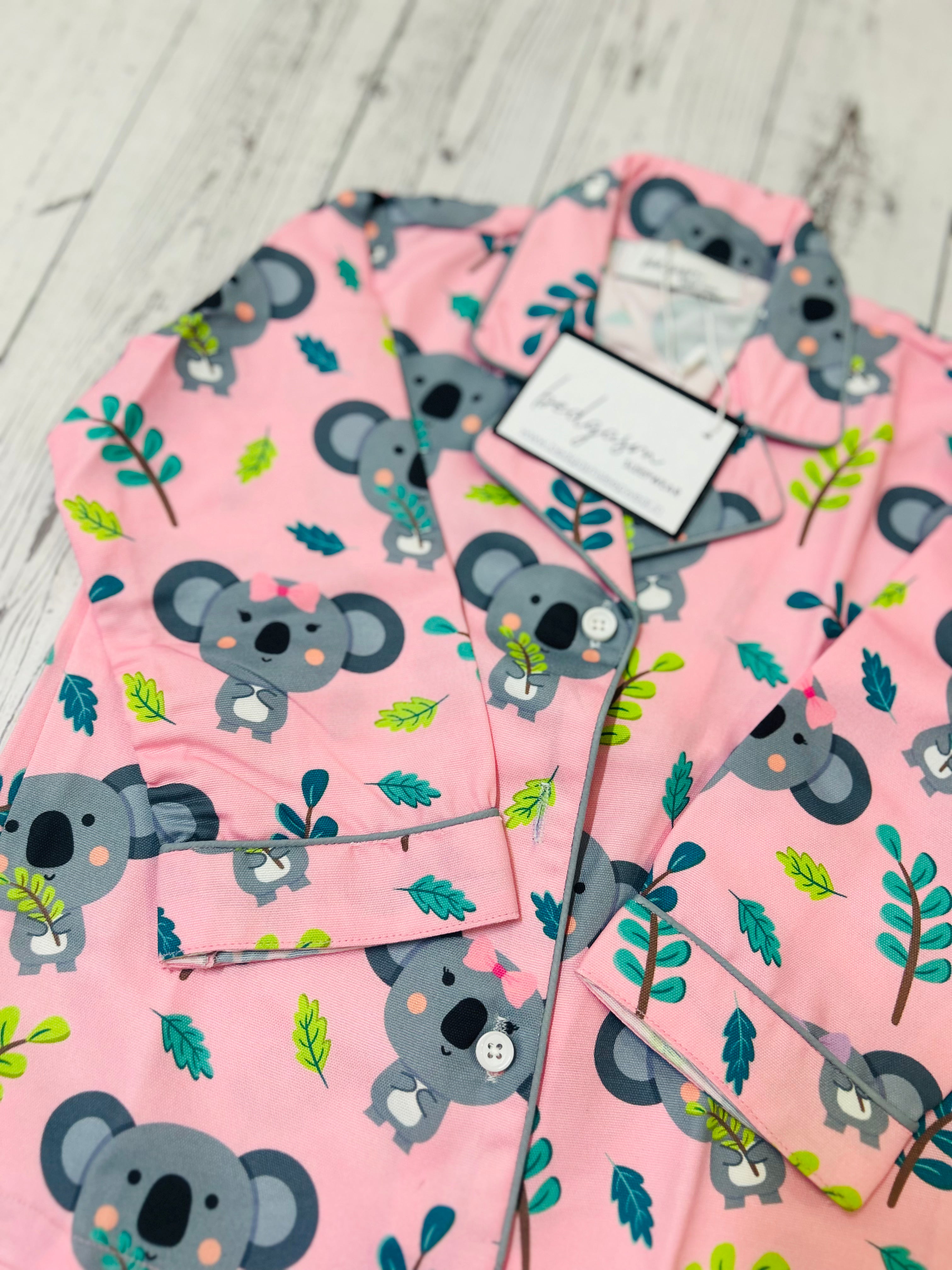 Koala in Pink Kids Nightwear Set