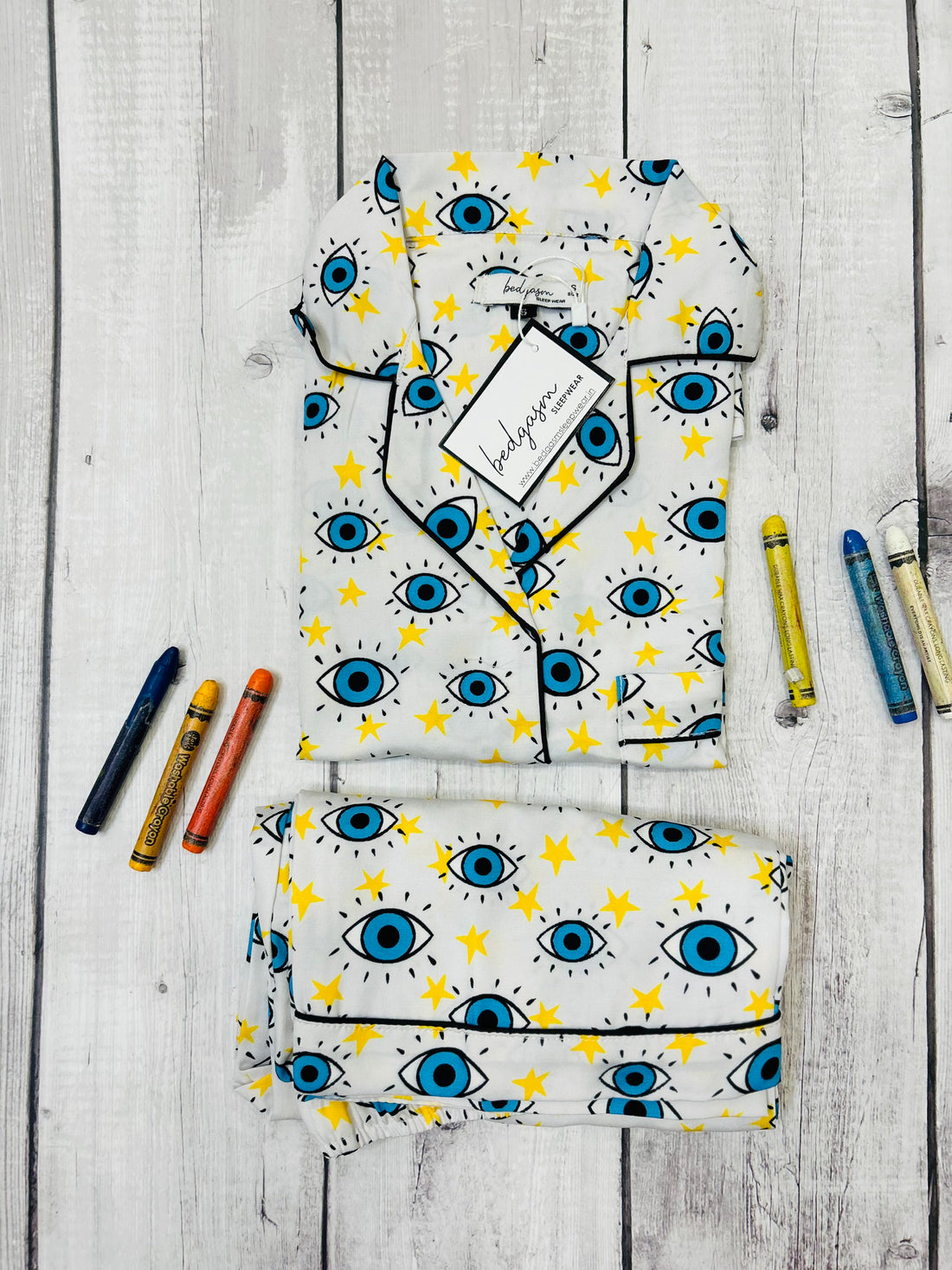 Evil Eye in White Nightwear Set