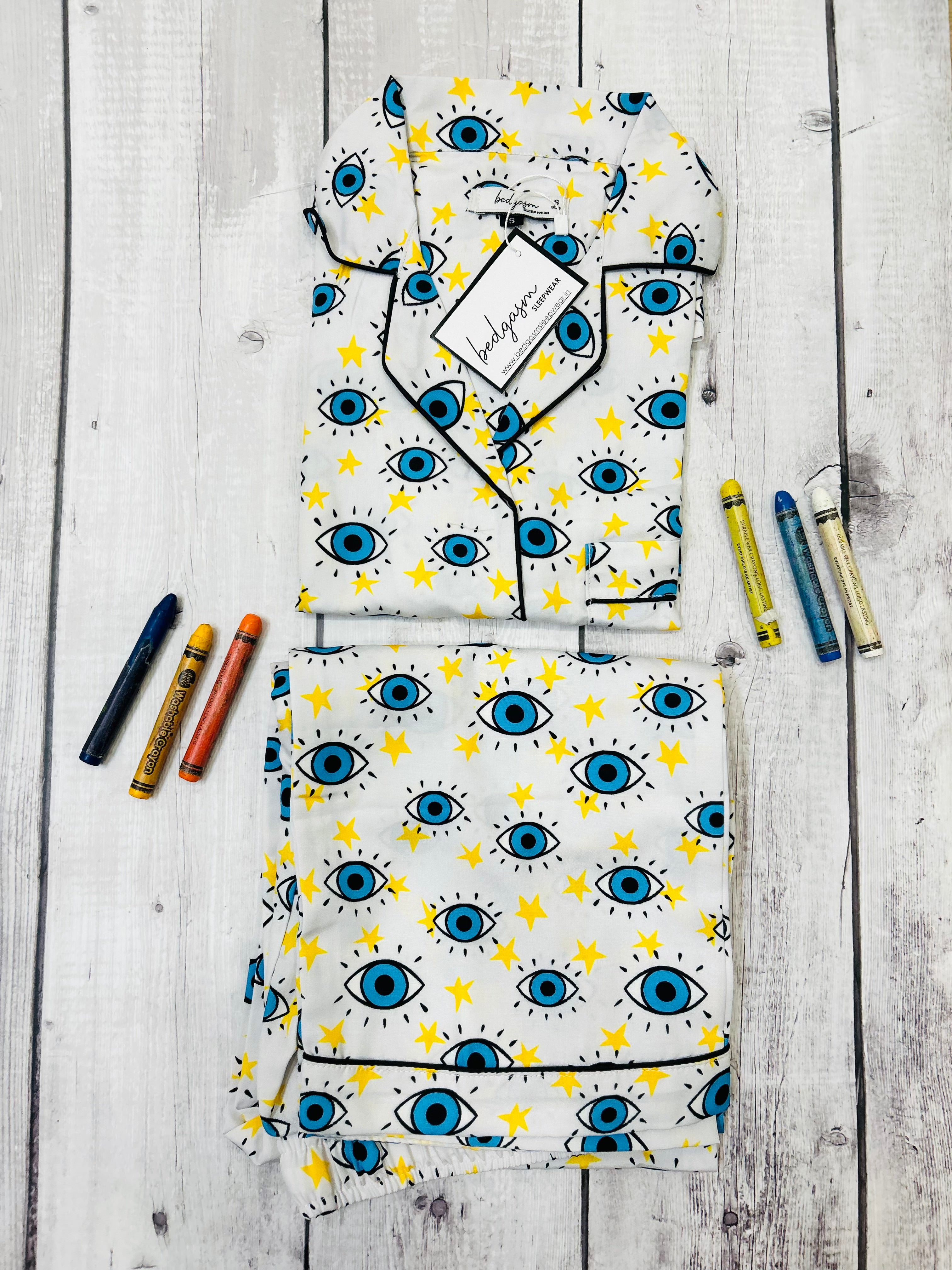 Evil Eye in White Nightwear Set