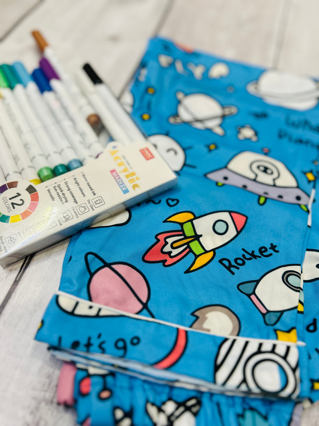 Rocket and Spaceship Kids Colour in Set