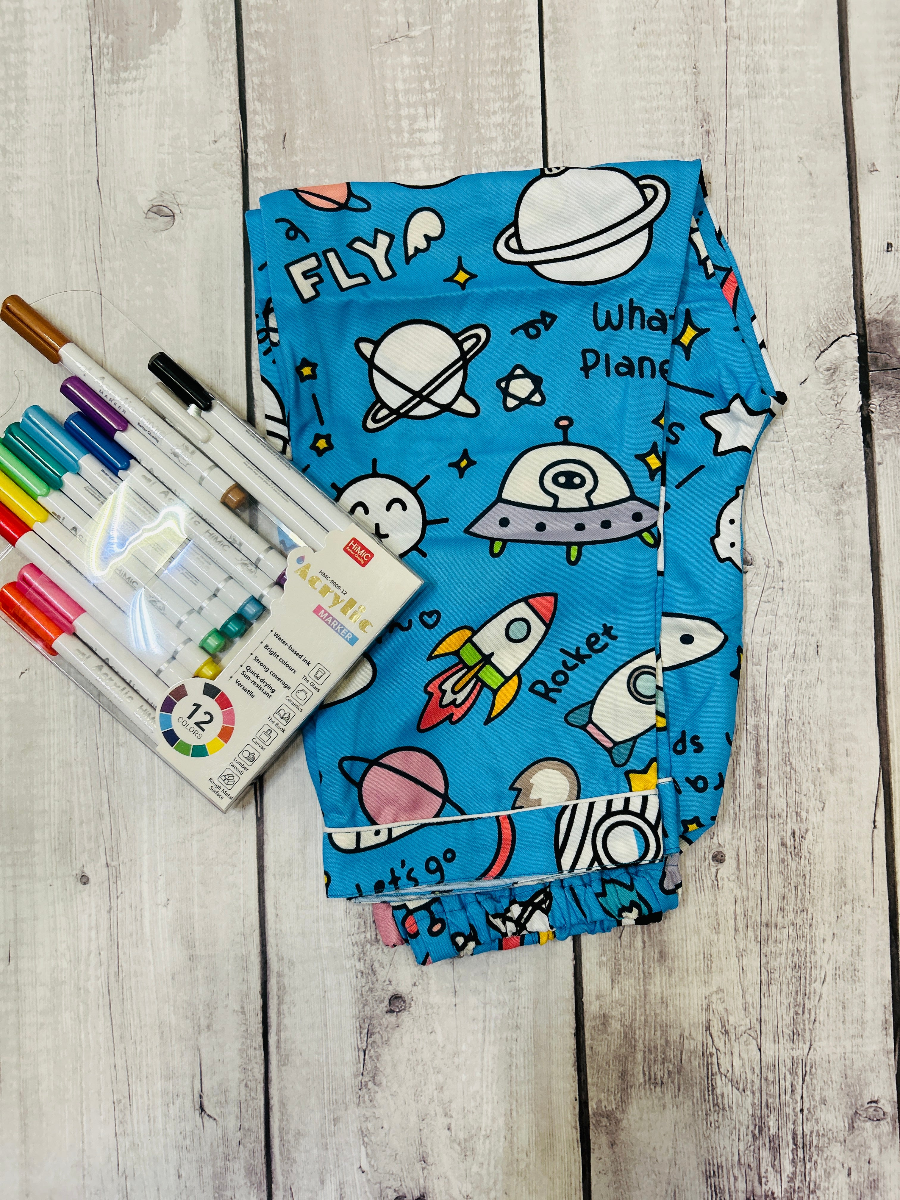 Rocket and Spaceship Kids Colour in Set