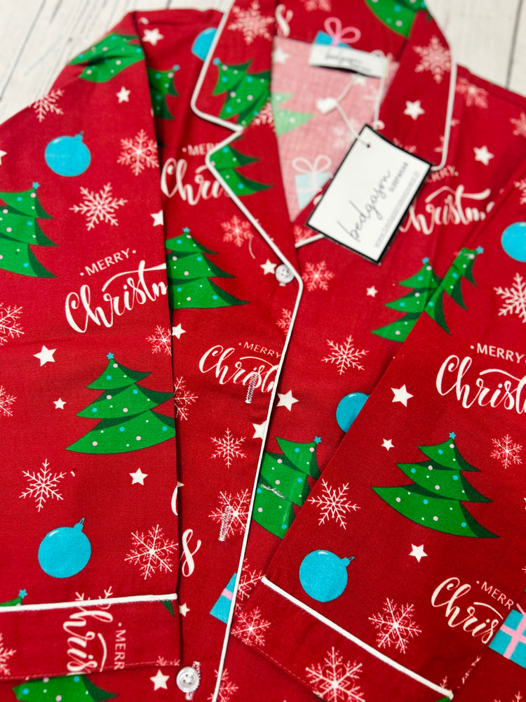 Load image into Gallery viewer, Merry Christmas Kids Nightwear Set
