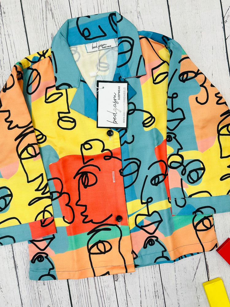 Load image into Gallery viewer, Abstract Multi Kids Nightwear
