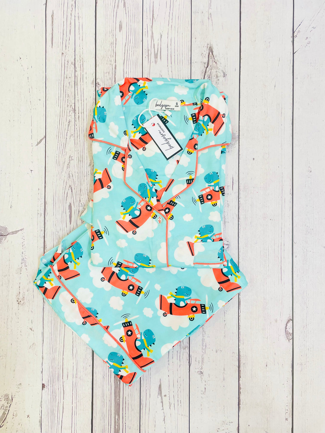 Flying Green Dino Nightwear Set