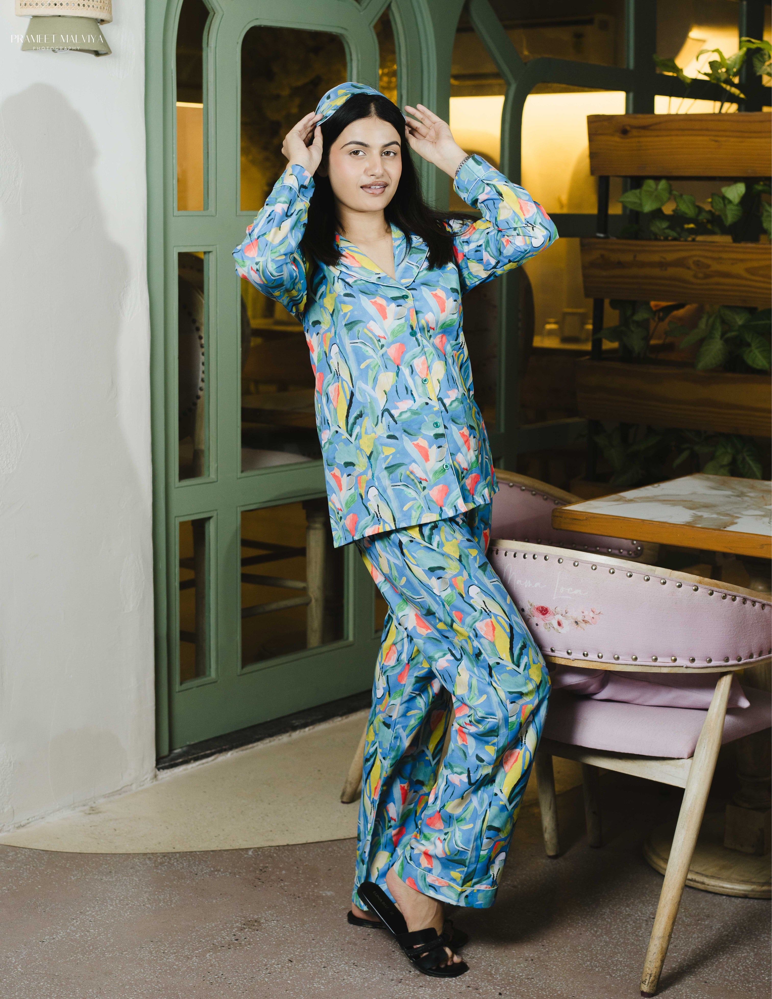 Fuzzy Floral Nightwear Set