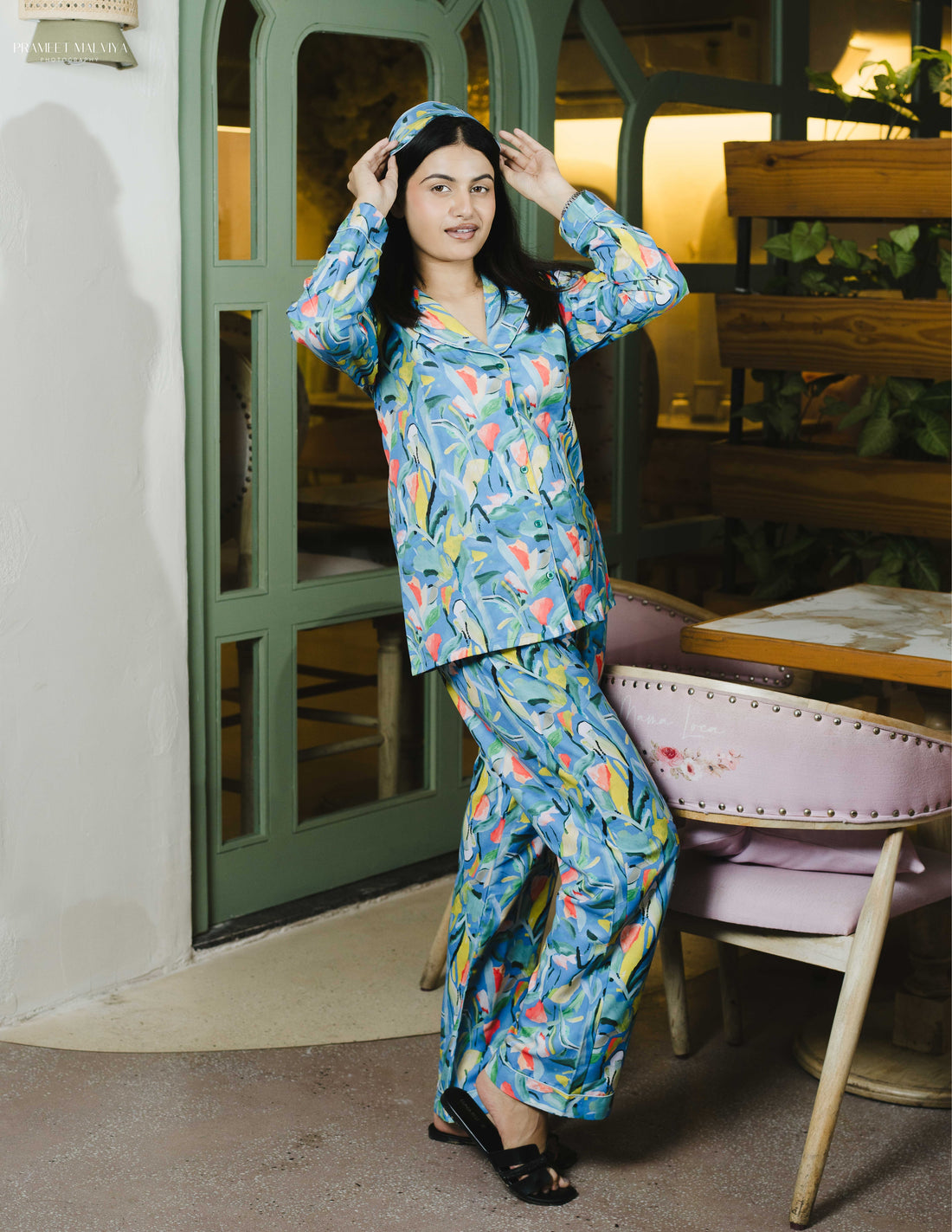 Fuzzy Floral Nightwear Set