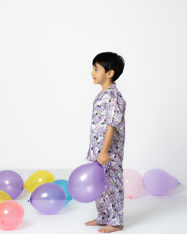 Snoopy Kids Satin Nightwear Set