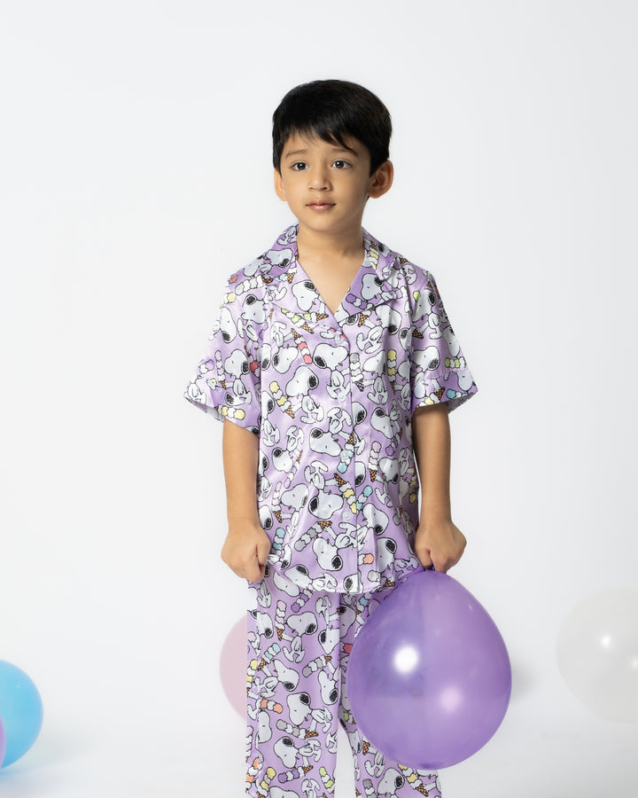 Snoopy Kids Satin Nightwear Set