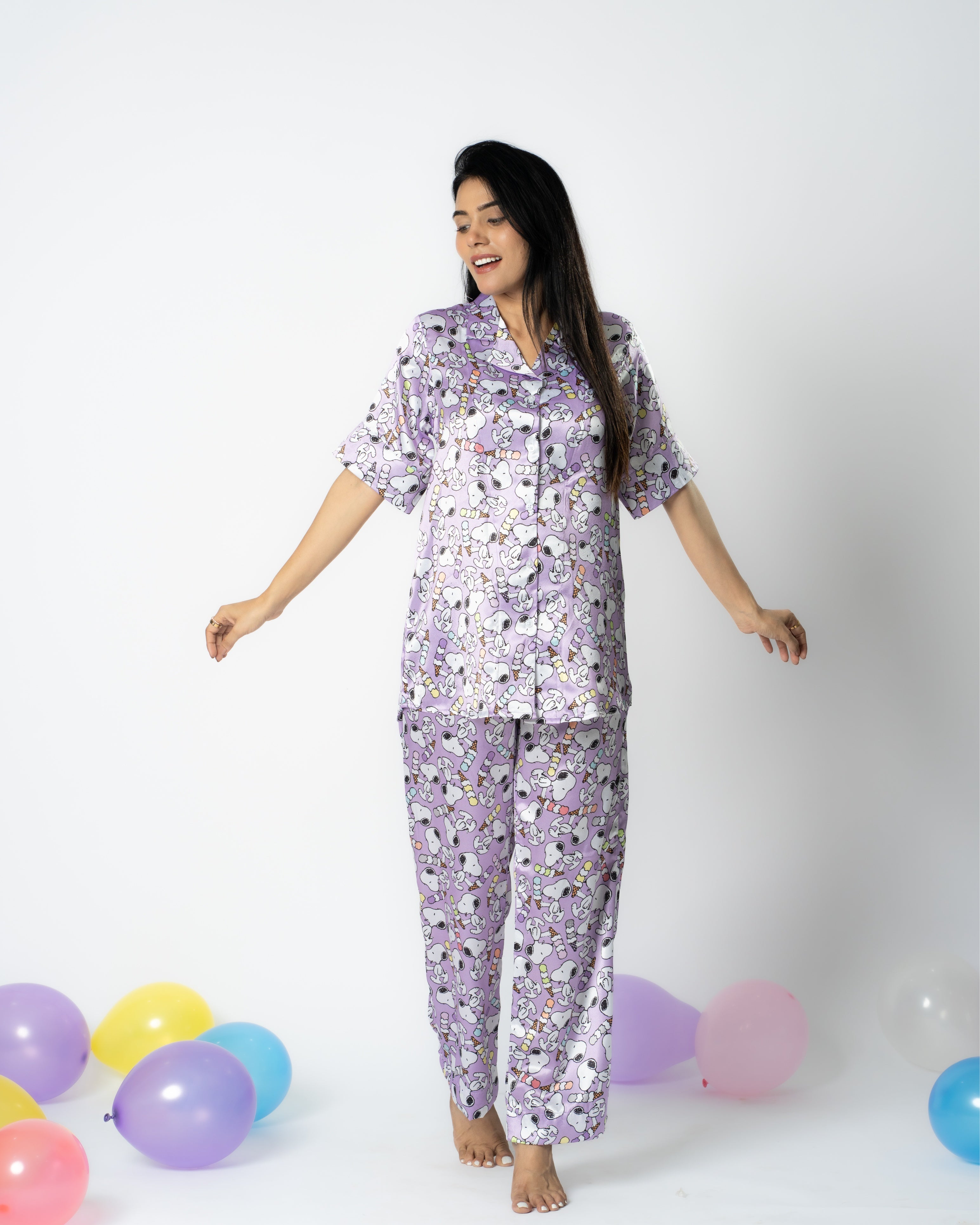 Snoopy Satin Nightwear Set