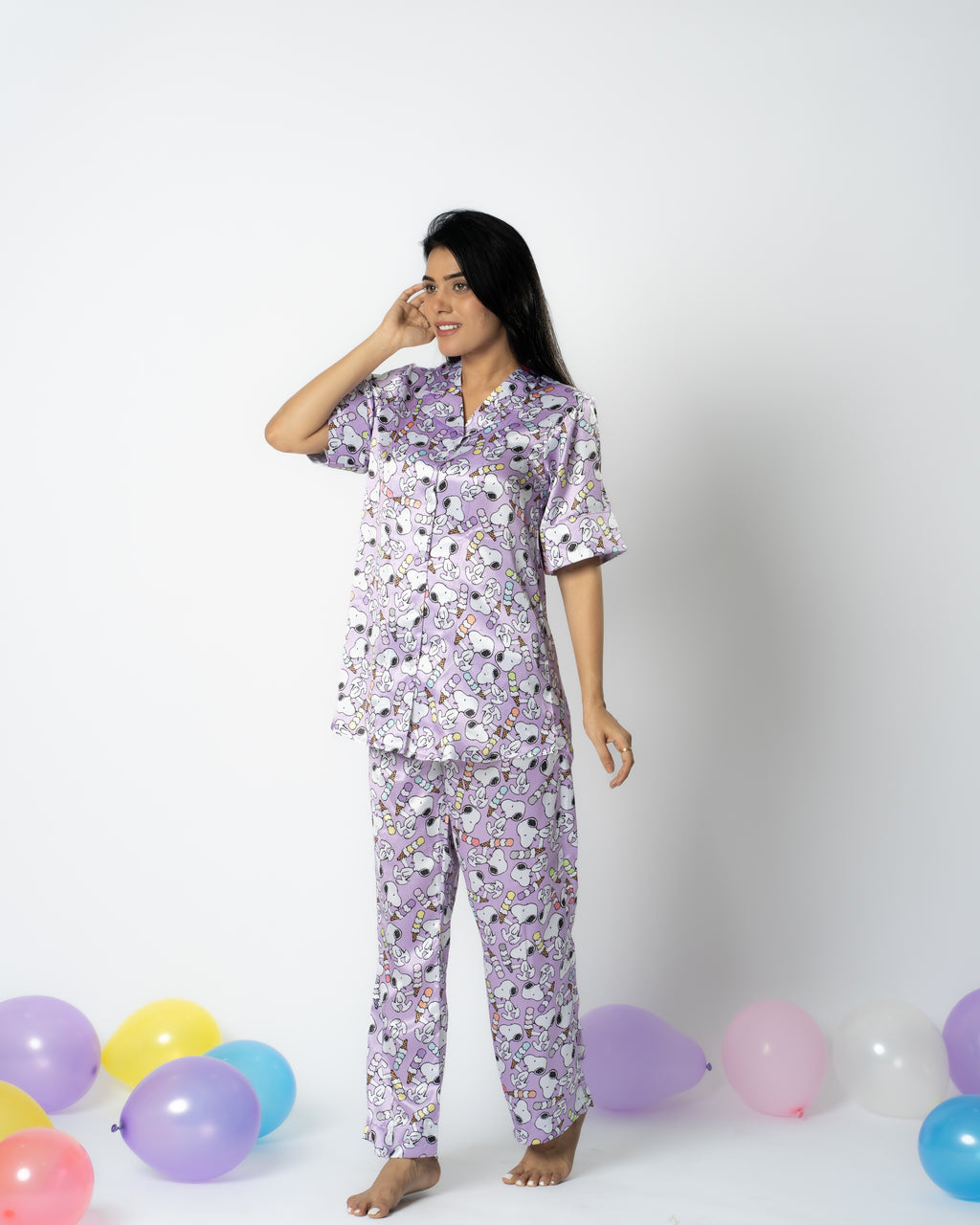 Snoopy Satin Nightwear Set