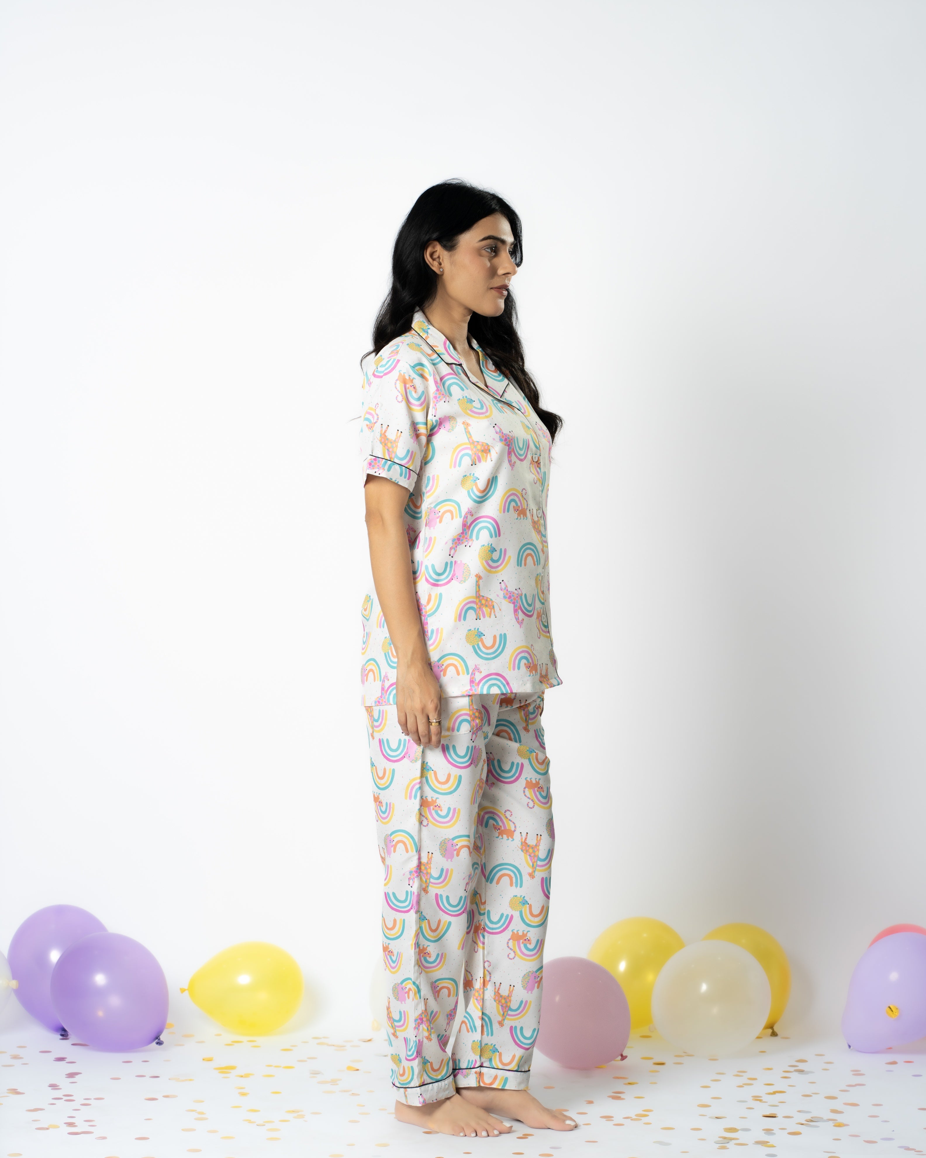 Rainbow Frolic Women Nightwear Set