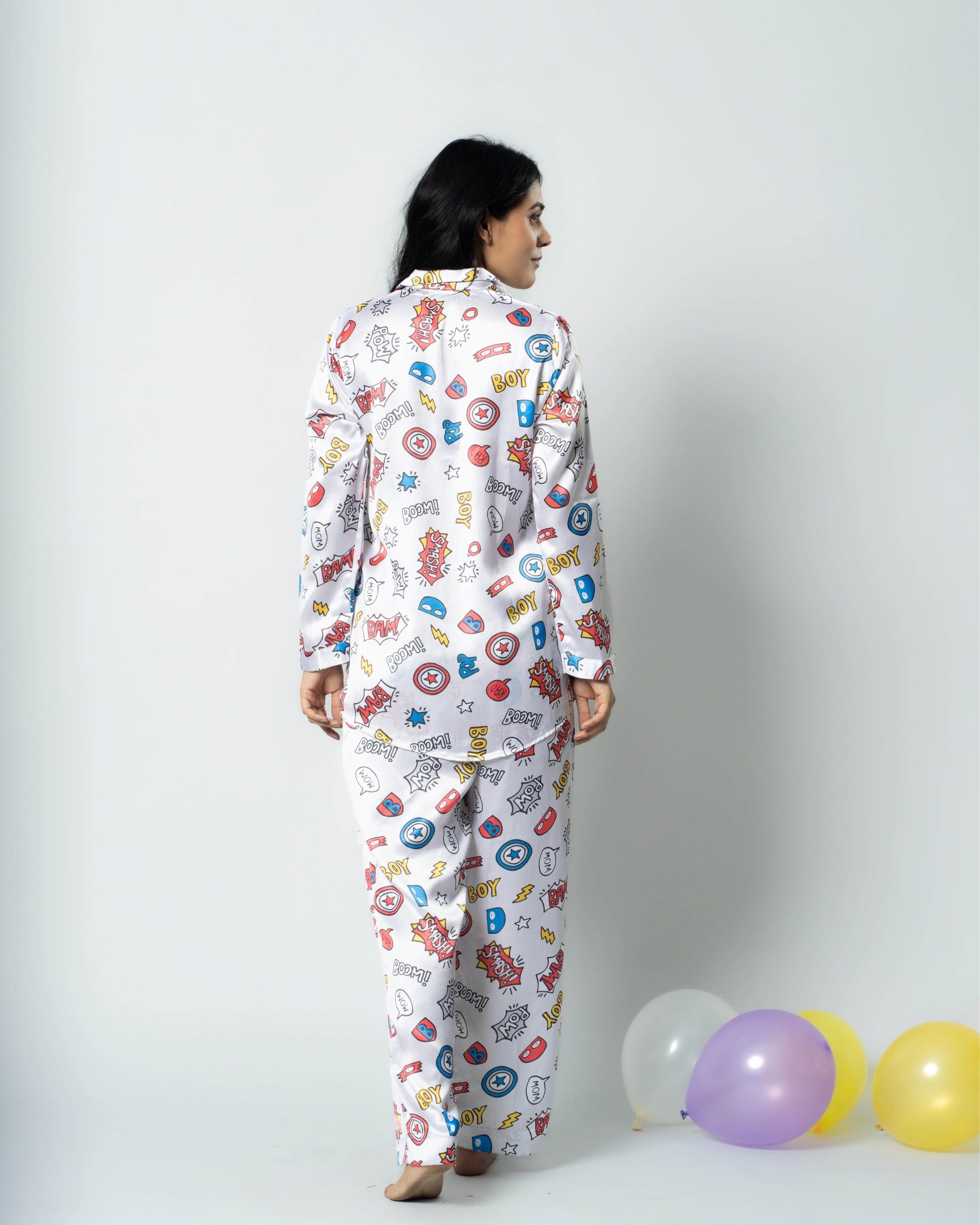 Smaaaaash Satin Women Nightwear Set