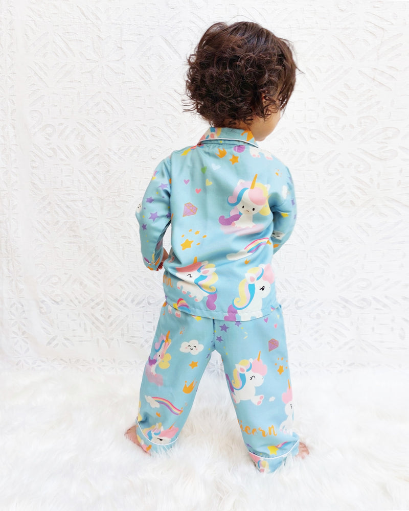 Load image into Gallery viewer, Starry Unicorn Kids Nightwear Set
