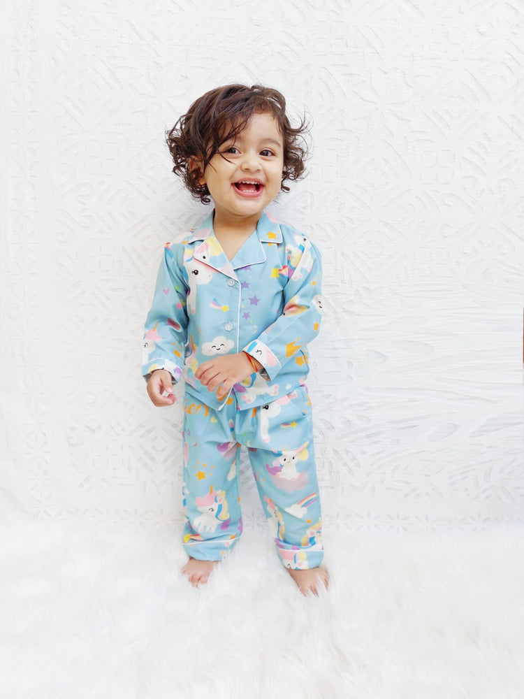 Load image into Gallery viewer, Starry Unicorn Kids Nightwear Set
