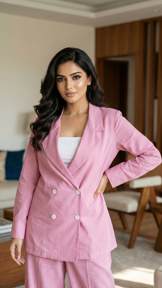 Load image into Gallery viewer, Soft Orchid Pink Blazer Set
