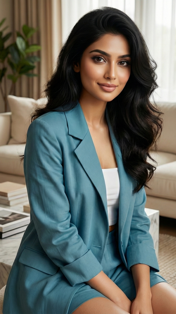 Load image into Gallery viewer, Steel Blue Blazer Set
