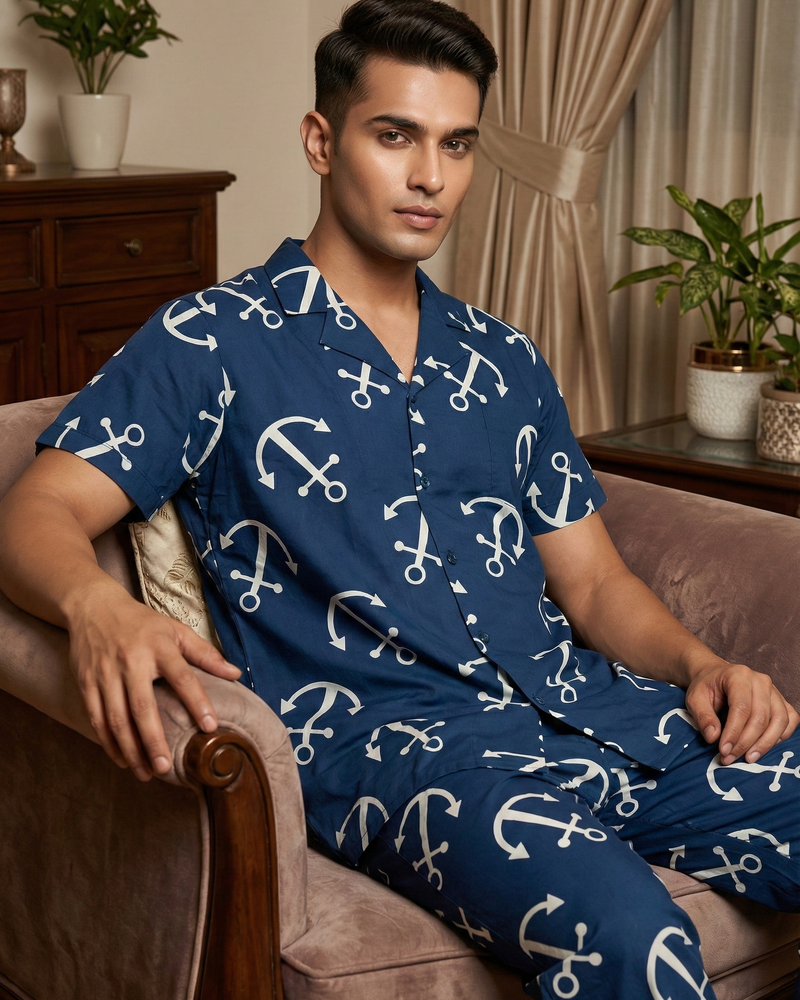 Load image into Gallery viewer, The Commodore Men's Nightwear Set
