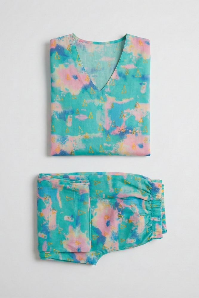 Load image into Gallery viewer, Watercolor Bliss Kid's Nightwear Set
