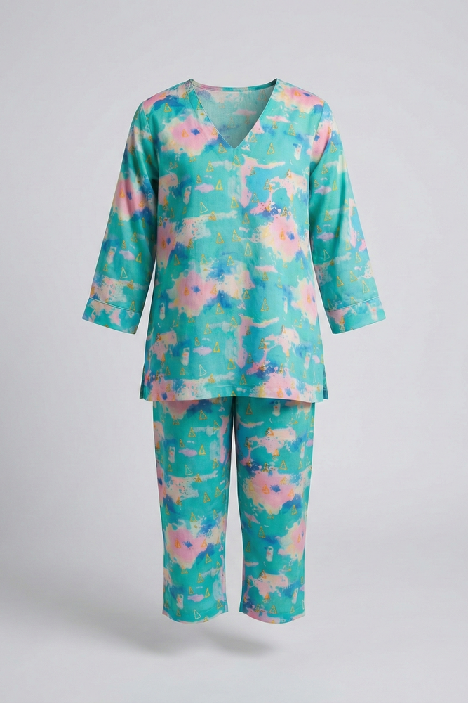Load image into Gallery viewer, Watercolor Bliss Kid's Nightwear Set
