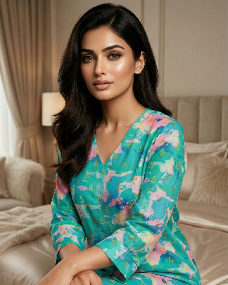 Load image into Gallery viewer, Watercolor Bliss Nightwear Set
