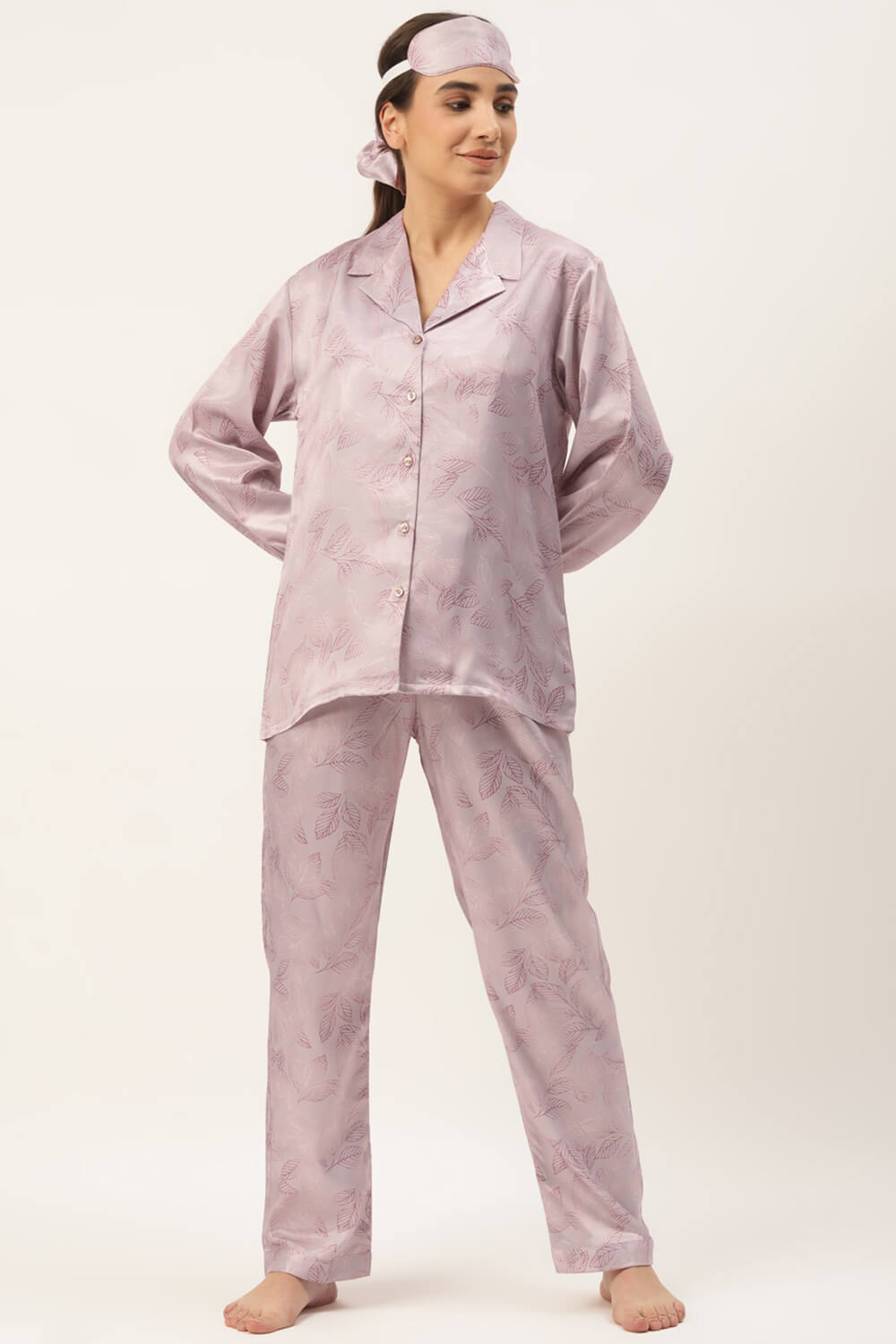 LEAVES ROSE GOLD NIGHTWEAR SET