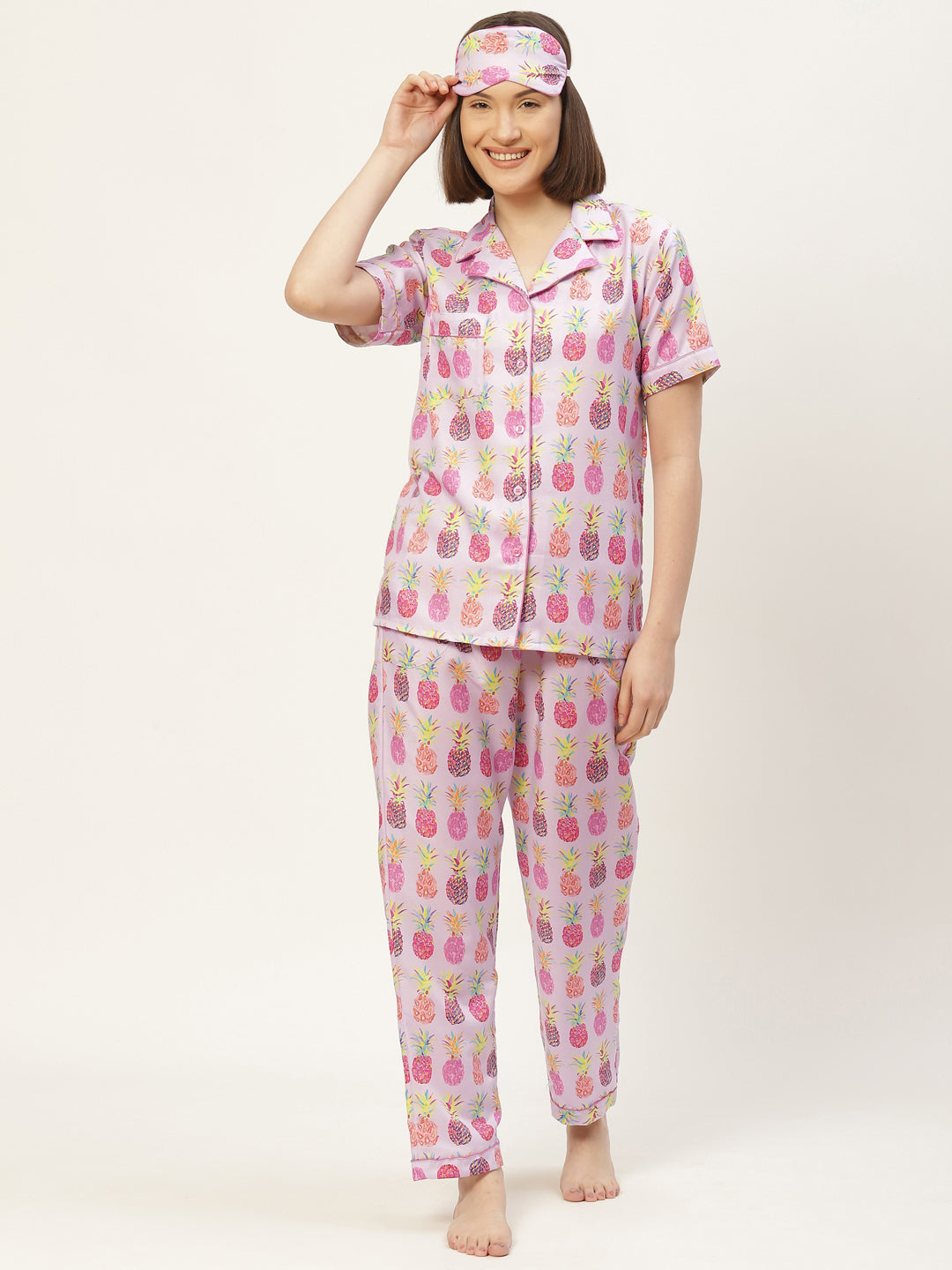 Lilac Pineapple Nightwear Set