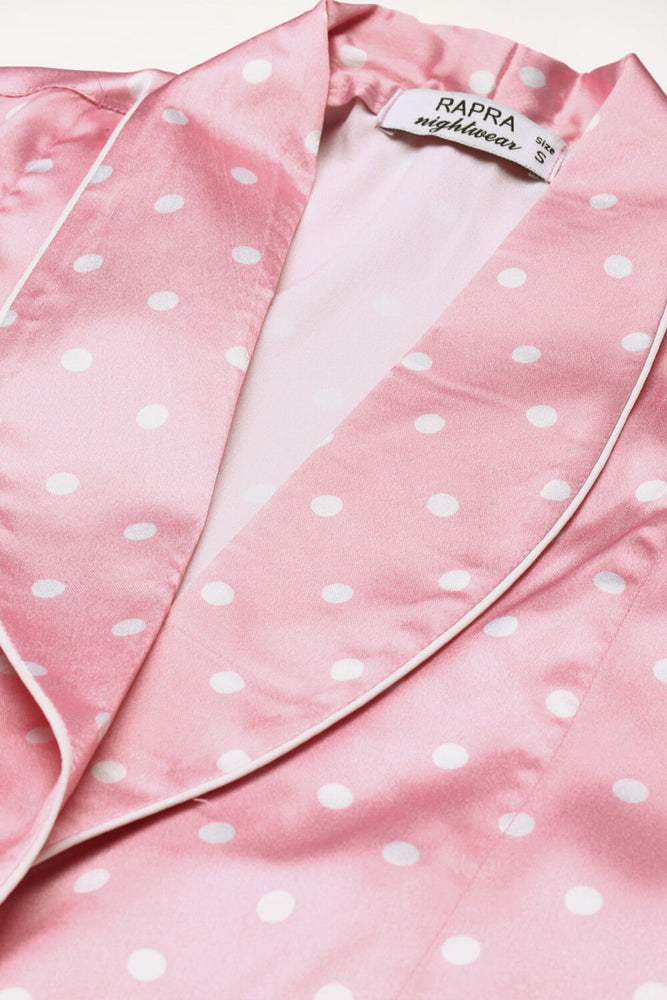 Load image into Gallery viewer, POLKA PINK NIGHTWEAR SET
